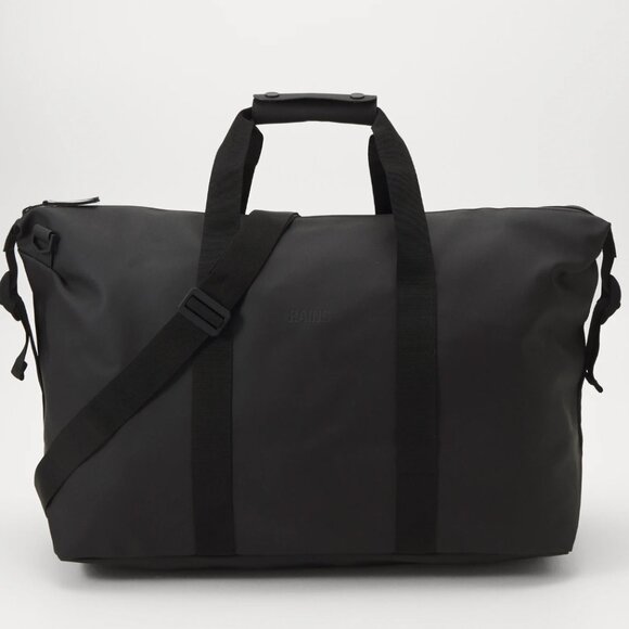 RAINS Hilo Weekend Bag W3 Black Duffle Luggage Straps Black Overnight BRAND NEW - Picture 1 of 6